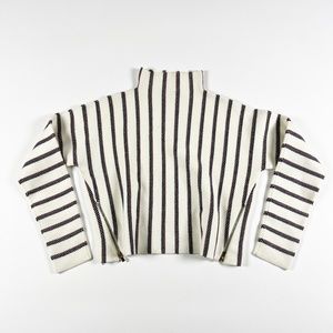 Maje Striped Cowl Neck Sweater